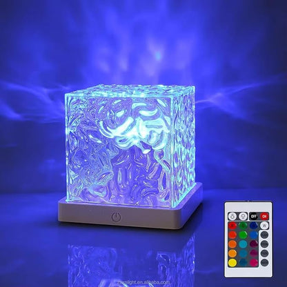 Dynamic Water Ripple Projection Light – USB RGB Ambient Night Lamp