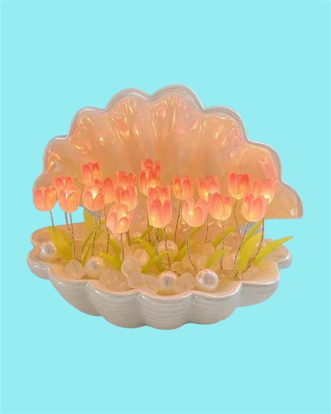 Tulip Night Light – Flower Lamp in Elegant Shell Design