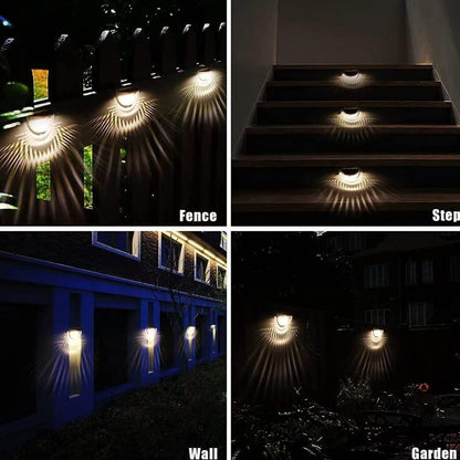 Solar Fence Lights – 4-Pack Outdoor Waterproof LED Décor