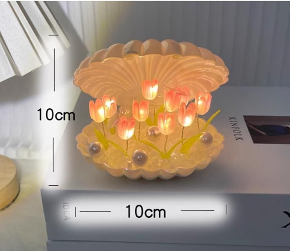 Tulip Night Light – Flower Lamp in Elegant Shell Design