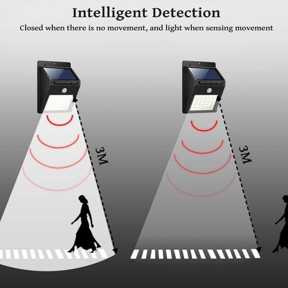 Solar LED Motion Sensor Light – 20 LED Bright Outdoor Security Lamp