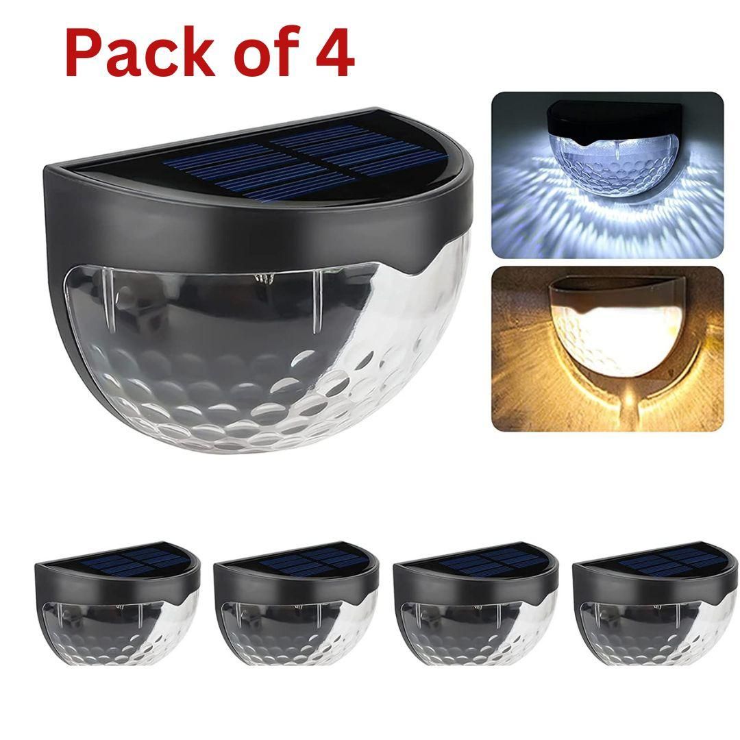 Solar Fence Lights – 4-Pack Outdoor Waterproof LED Décor
