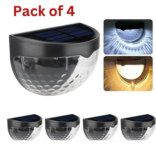 Solar Fence Lights – 4-Pack Outdoor Waterproof LED Décor