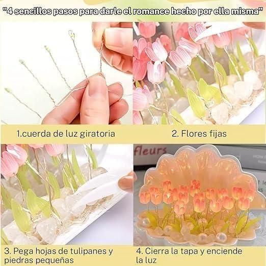 Tulip Night Light – Flower Lamp in Elegant Shell Design